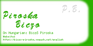 piroska biczo business card