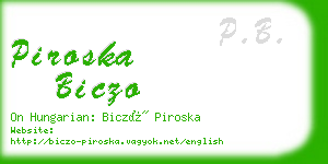 piroska biczo business card